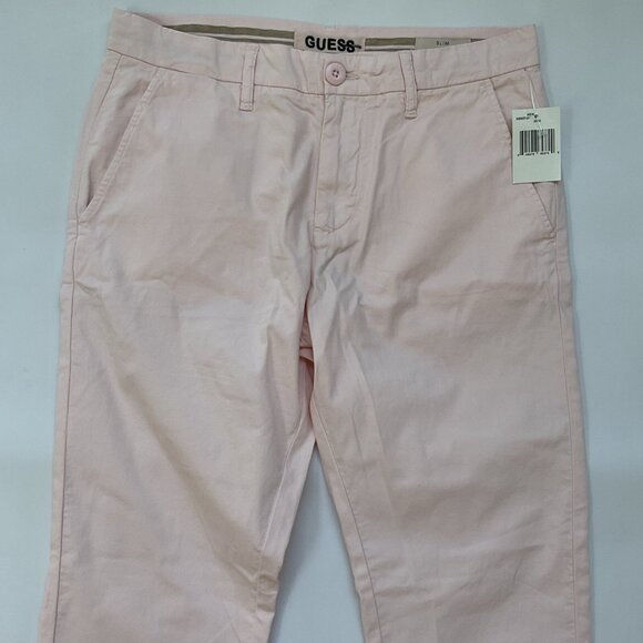 Guess Men’s Myron Slim Straight Jeans Light Pink Size 34 - Picture 6 of 11